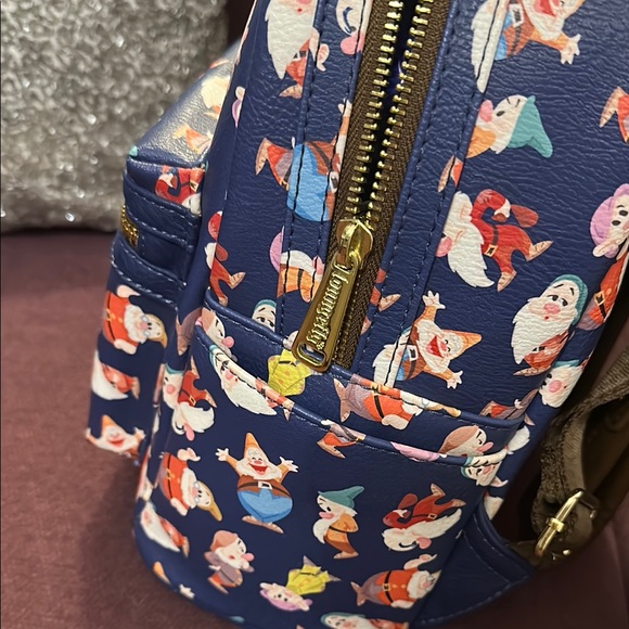 Disney Loungefly Dwarf Print Navy Backpack main image 5